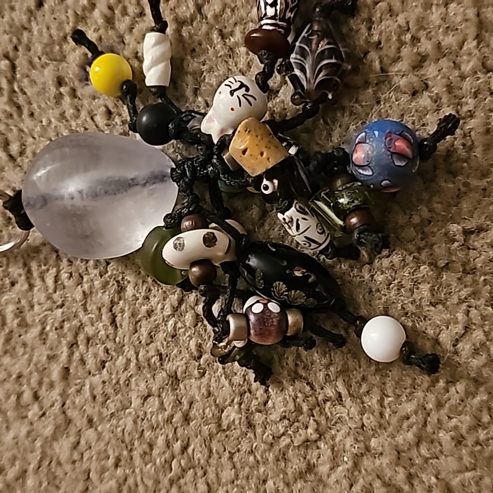 Handmade Key Chain Glass Beads